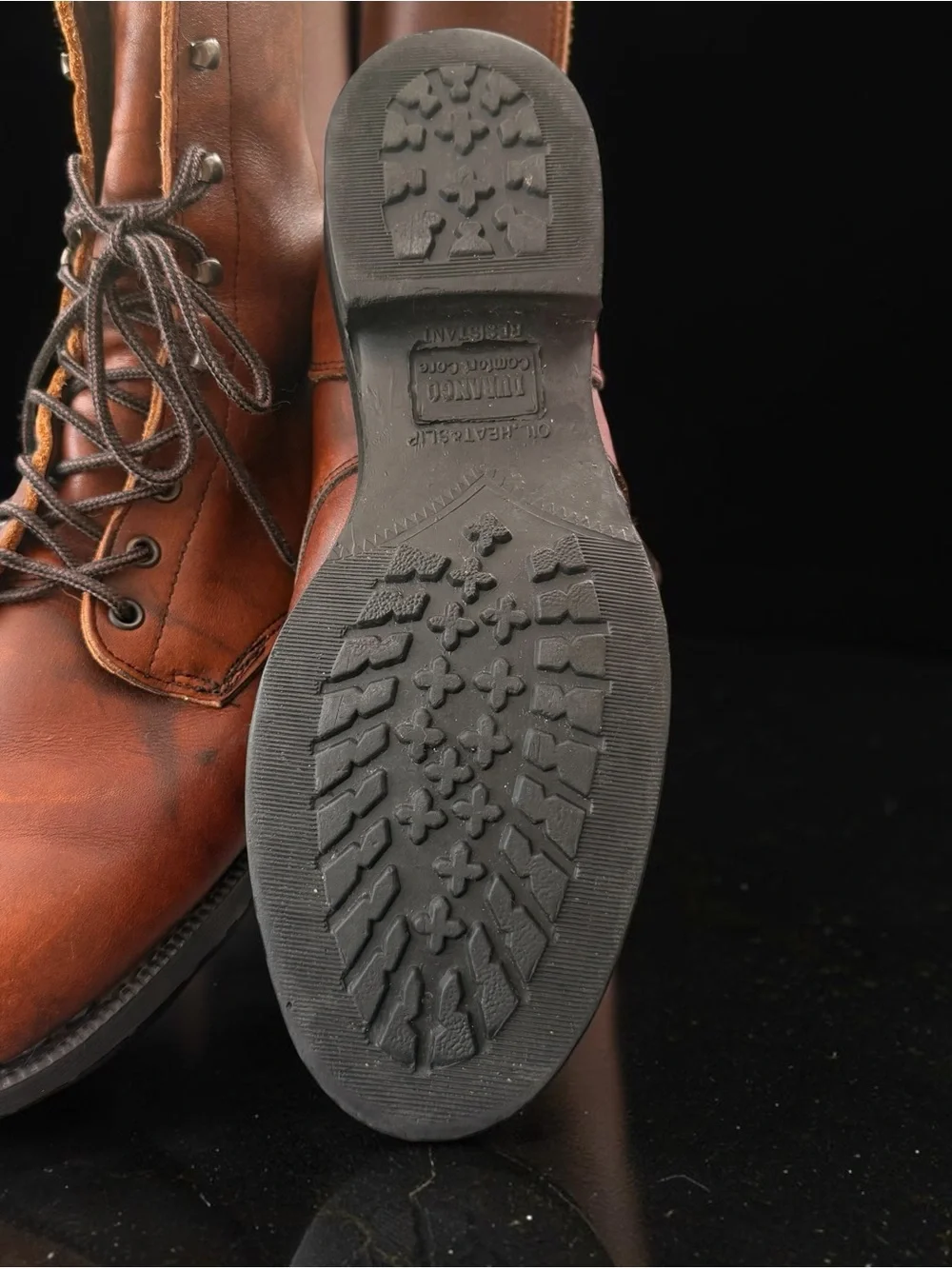 Men's Heritage Durango Brown Leather Lace-Up Work Boots - Size 9.5-10